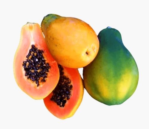 Yellow Natural Fresh Round Glutinous Commonly Cultivated Papaya Fruit For Health