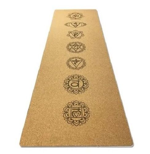 Printed 10 Mm Thick Rectangular Cork Yoga Mat