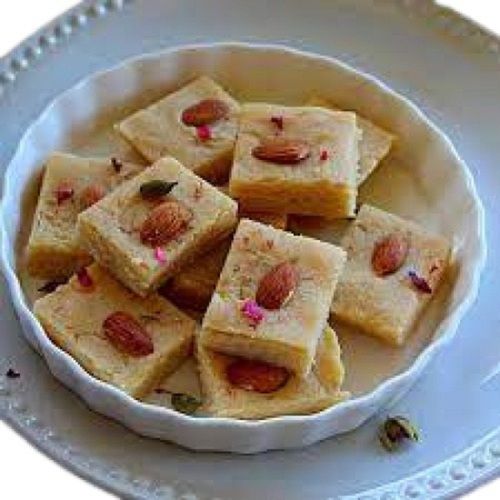 Yummy A Grade Quality Square Shape Soft Texture Sweet Taste Badam Barfi 