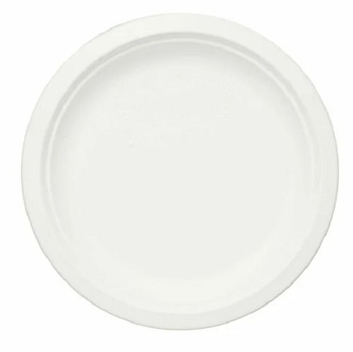 White 10 Inches Round Eco Friendly And Disposable Plain Paper Plates