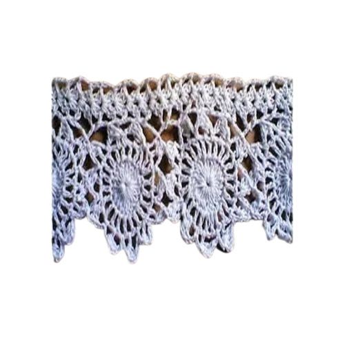 10 Meter 4.2 Inches Plain One Sided Soft Crochet Lace For Decorative Purpose