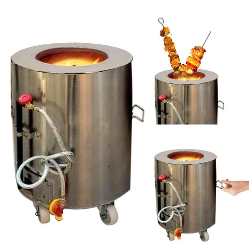 2-3 Feet Height Round Commercial Stainless Steel Gas Tandoor