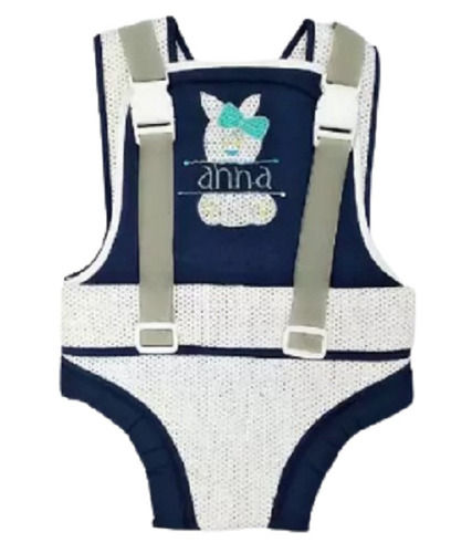 Blue And White 200 Gram Printed Cotton Baby Carrier With Belt 2 Years Baby