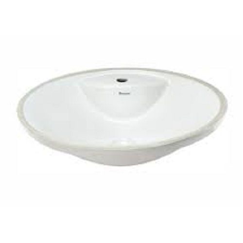 White 408 X 349 Mm Size Deck Mounted Counter Top Wash Basin