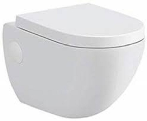 White 408 X 349 Mm Size Square Shape Ceramic Wall Hung Toilet