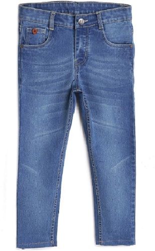 Boys Causal Wear Regular Fit Plain Denim Jeans