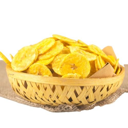 Fried Salty Taste Hygienically Packed Fried Yellow Banana Chips
