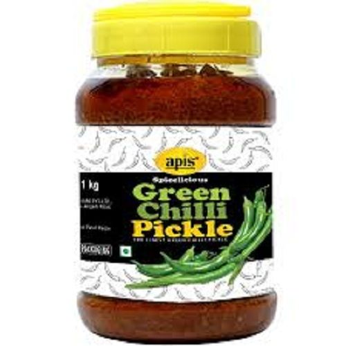 Garam Masala Additives Spicy Taste Sliced Shape Green Chilli Pickles