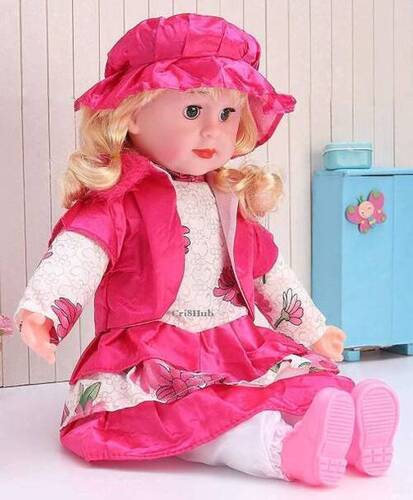 Microfiber Plush Pink Soft Sitting Rose Doll Toy For Home