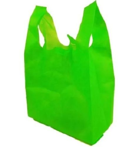 Green Plain Flex Loop Handle Non Woven U Cut Bag