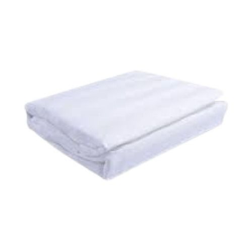 White Plain Pattern Cotton Material 60 X 80 Inch Length Single Bed Sheets