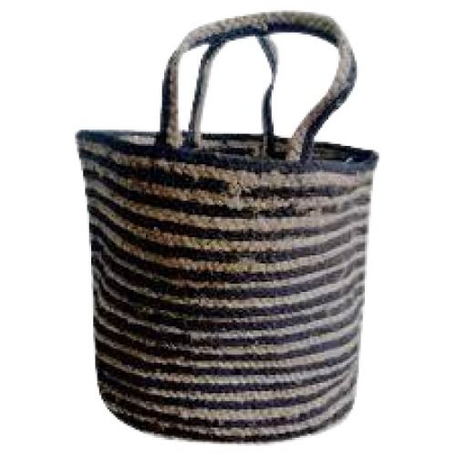 Printed Round Shape Durable Designer Lightweight Attractive Shopping Jute Bag