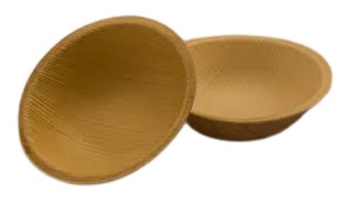 Brown 6 Inch Size Easy To Hold Made With Areca Leaf Disposable Nut Bowl