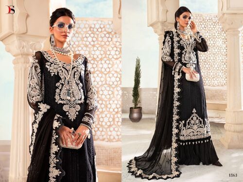 Ladies Embroidery Cotton Anarkali Suits With Dupatta For Party Wear