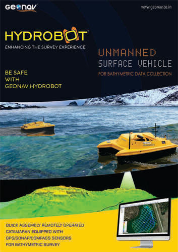 Remotely Operated Catamaran Boat For Bathymetry Survey, 400 Meter Range