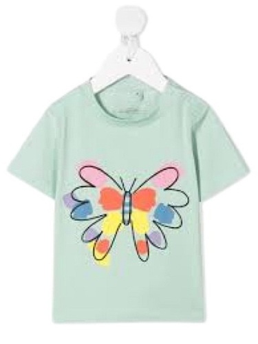 Stylish Printed Round Neck Casual Wear Short Sleeve Girls Cotton T-Shirt - Cotton Fabric, Sizes S-M-L-XL , Light Green Color, Short Sleeves