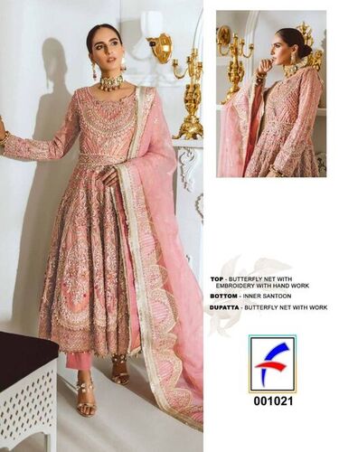 Women Heavy Net with Sequence Embroidery Work Suits