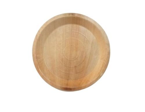 Brown 12 Inch Round Light Weight Smooth Plain Areca Leaf Plate