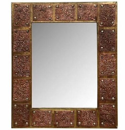 14 X 10 Inch Rectangular Glass Wooden Mirror Frame