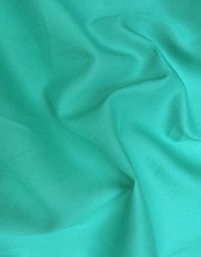 Green 160 Cm Washable Light Weight Plain Style Breathable Cotton Cambric Fabric 