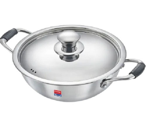 3 Mm Thick Stainless Steel Coating Kitchen Casserole With Lid And Die Cast Handle