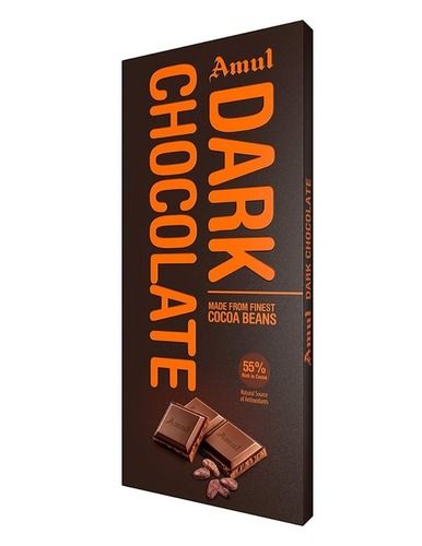 Brown Dark Chocolate Bar Made With Finest Cocoa Beans, 150 Gram Pack