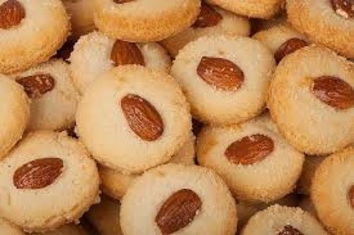 Normal Delicious Sweet Taste Round Shape Soft Badam Biscuit Cookies