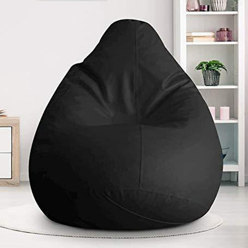 Flexible And Portable Single Seater XXXL Size Bean Bag (Black) For Living Room