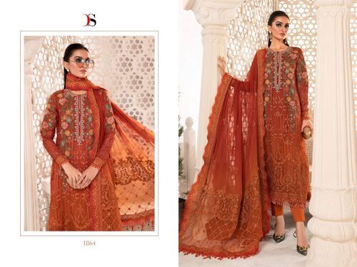 Ladies Embroidery Cotton Salwar Suit With Dupatta For Party Wear Application: Industrial