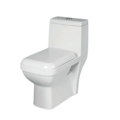 White  Wear Resistant Polished Rectangular Western Style Floor Mounted Toilet Seat