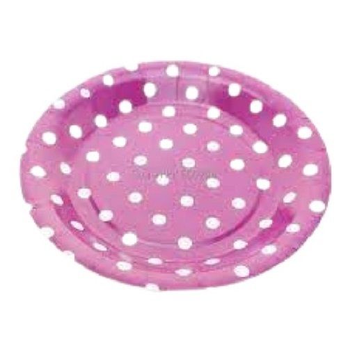 Disposable Printed Purple 8 Inch Round Shape Paper Plates