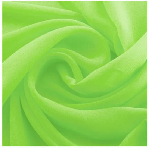 Green 85 G/M3 Density And 3% Shrinkage Plain Chiffon Fabric