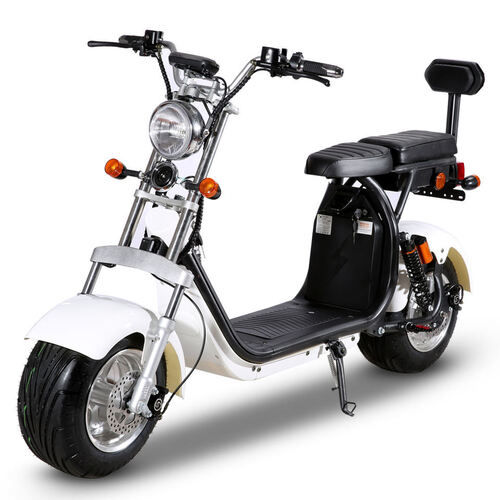 6 White Eu Stock Outdoor Sport Fat Tire Electric City Scooter 1500W 50Km Double Suspension 2 Wheel Fat Tire Snow E-Scooter For Adult