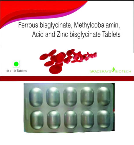 Ferrous Bisglycinate Methylcobalamin Folic Acid And Zinc Bisglycinate Tablet For Anemia