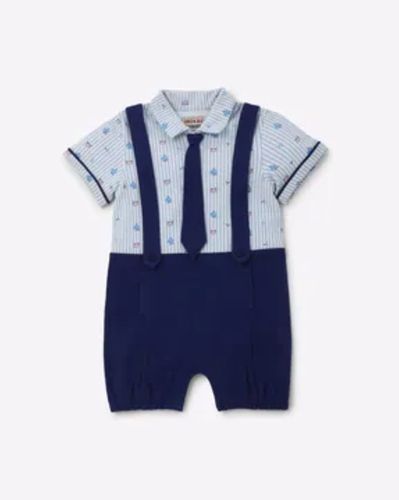 Modern Plain Dyed Washable Breathable Cotton Short Sleeves Baby Suit For Boys Age Group: 1 To 10 Year