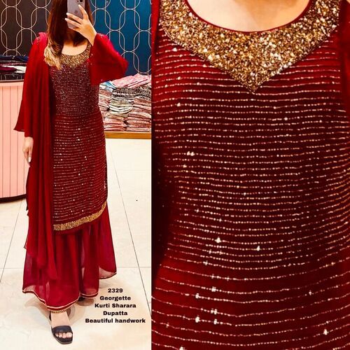 New Designer Party Wear Heavy Georgette Salwar Suits