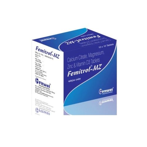 Vitamin D3 Femitrol Mz Tablet For Strengthening Bones Shelf Life: 1 Years