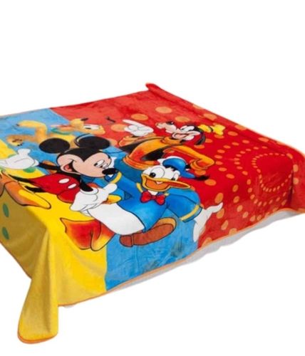 110 X 86 Inches Multicolour Cartoon Printed Knitted Overlock Edges Cotton Blanket For Children Density: 64 Gram Per Cubic Meter (G/M3)