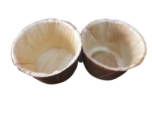 Plain Brown Disposable Areca Leaf Cups Pack Of 200