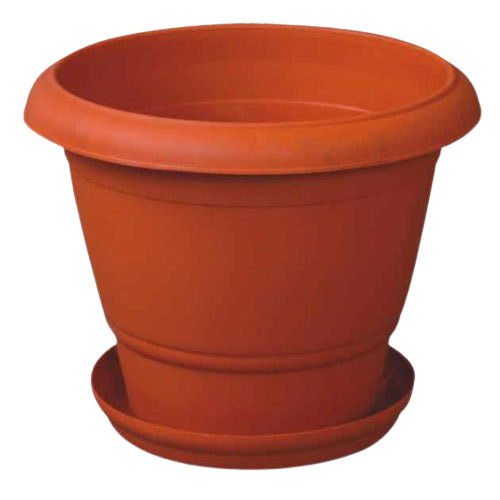 10x5x5 Centimeter Round Plain Polish Finished Plastic Flower Pot