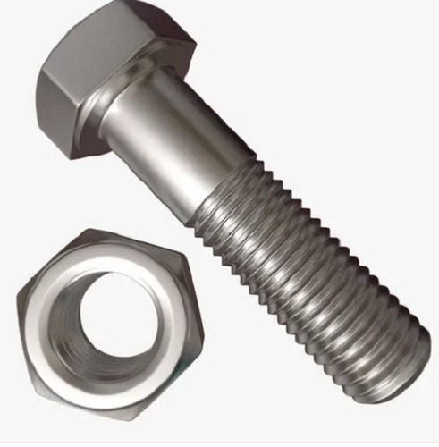 Silver 2 Inch Rust Proof Clamp Load Hex Ms Bolt Nut