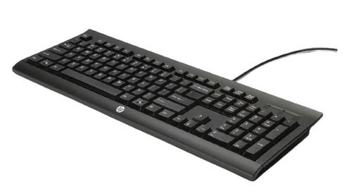 Black 44X15.1X24 Cm Width 9 Meter Operating Distance Rectangular Abs Hp Computer Keyboard