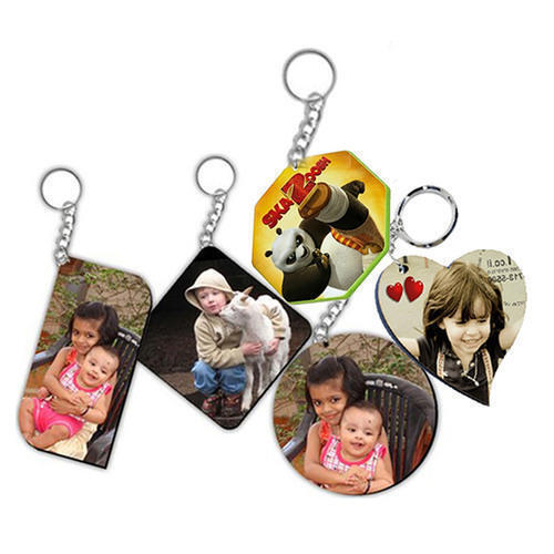 Available In Various Colors And Shapes Printed Key Chain