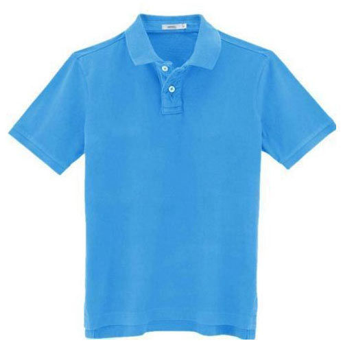 Men Polo Neck Plain Cotton T Shirt For Casual Wear