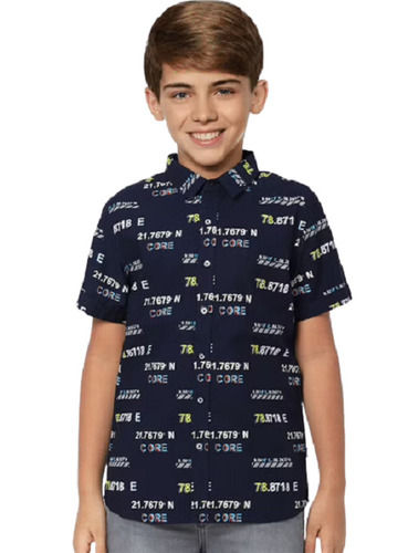 100 Percent Pure Cotton Casual Wear Printed Half Sleeves Kids Shirts Age Group: Under 10