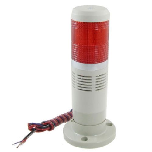 White And Red 55W Modern Style Plastic Energy Saver Tower Lamp With Buzzer 