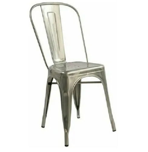 Long Lasting 2.5 Feet Seating Height Metal Restaurant Dining Chair No Assembly Required