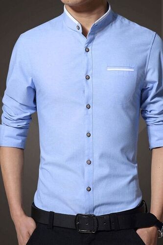 Men Full Sleeves Plain Cotton Shirt For Formal Wear