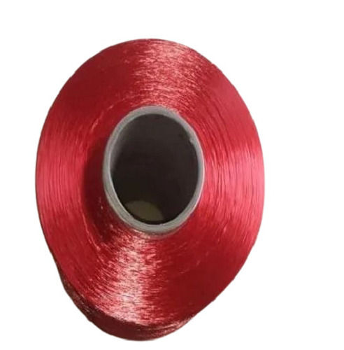 Red Plain Raw Polyester High Tenacity Colored Thread For Stitching 