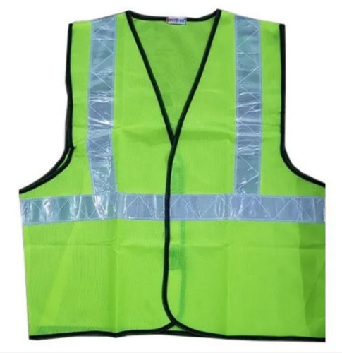 मल्टी स्लीवलेस और वी नेक प्रिंटेड नायलॉन रिफ्लेक्टिव सेफ्टी जैकेट